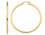 Extra Large Hoop Earrings in 14K Yellow Gold 2 Inch (2.00 mm)